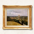 Camille Corot "View of Saint-Lô" Framed Canvas