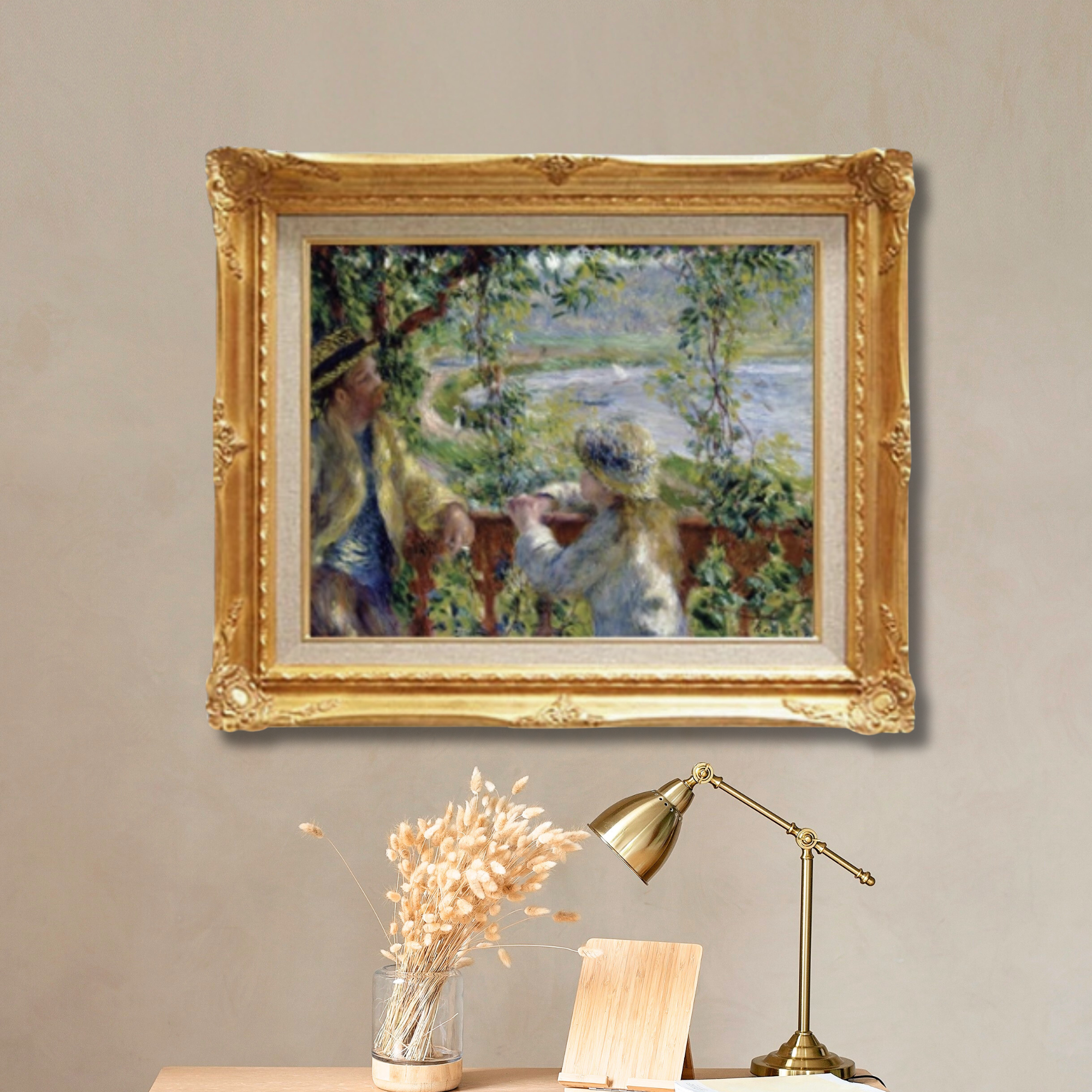 Pierre-Auguste Renoir  <br>-  By the Water (Framed)